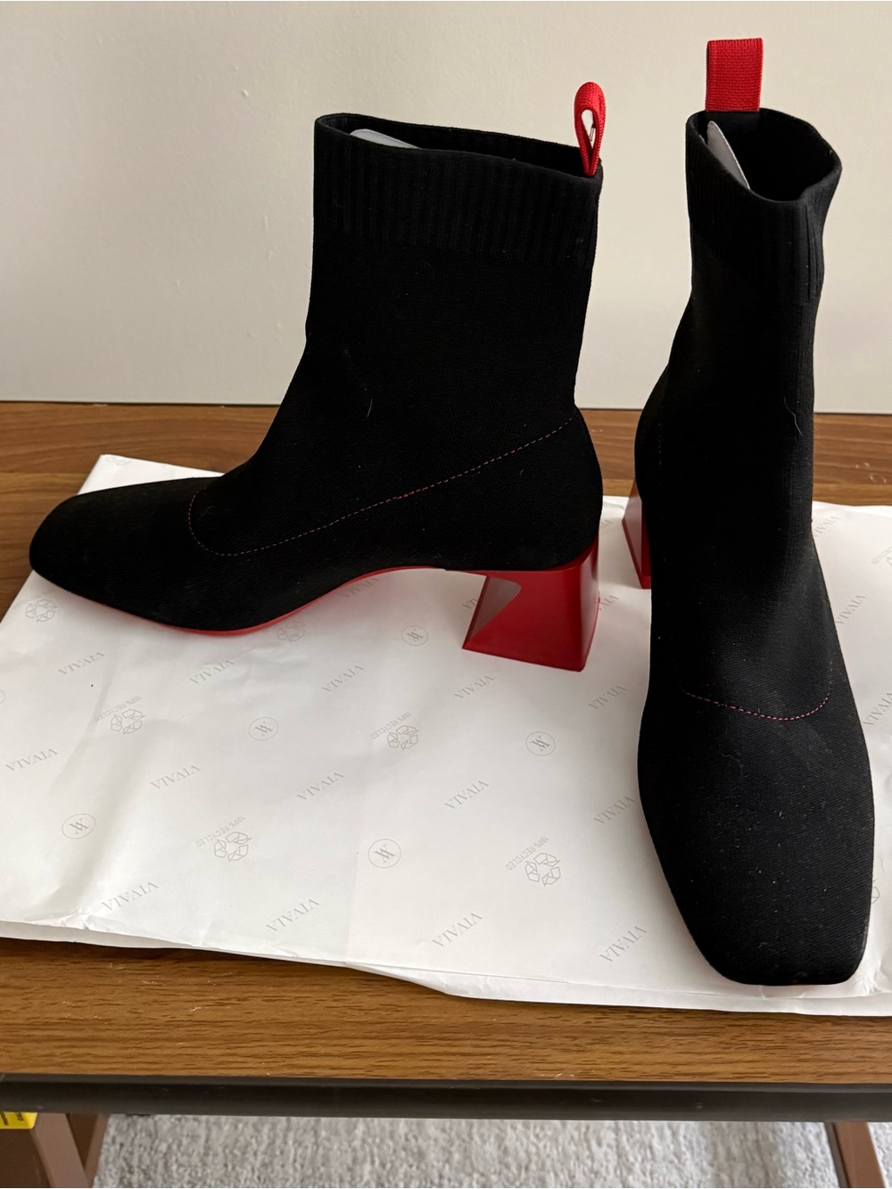 Vivaia Square-Toe Water-Repellent Block Heeled Boots (Regina Pro) - Picture 9 of 12